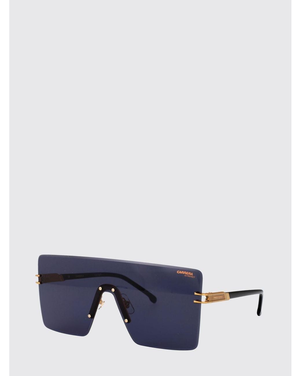 Carrera Blue Rectangular Metal Sunglasses With Gradient Lenses