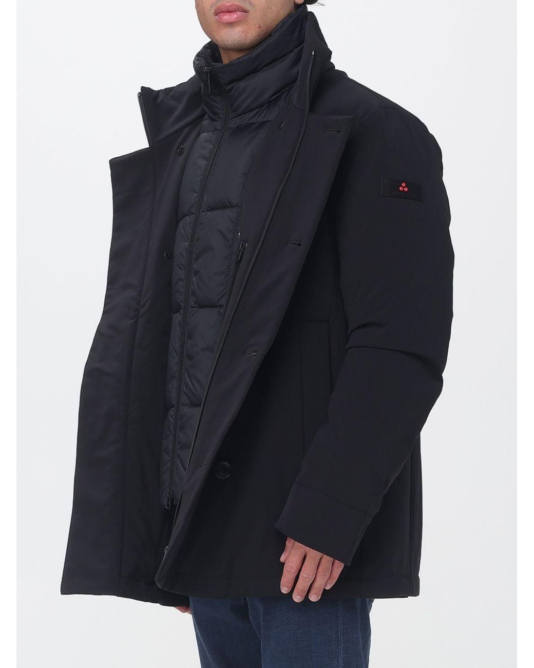 Peuterey Blue Militao Double-Breasted Caban Jacket for men