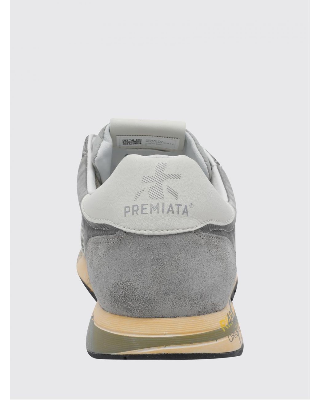Premiata White Lucy Baumwoll-Twill- Und Nylon-Sneakers
