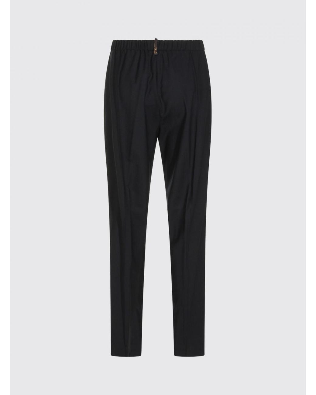Fabiana Filippi Black Slim Fit Wool Blend Skinny Pants With Monile Detail