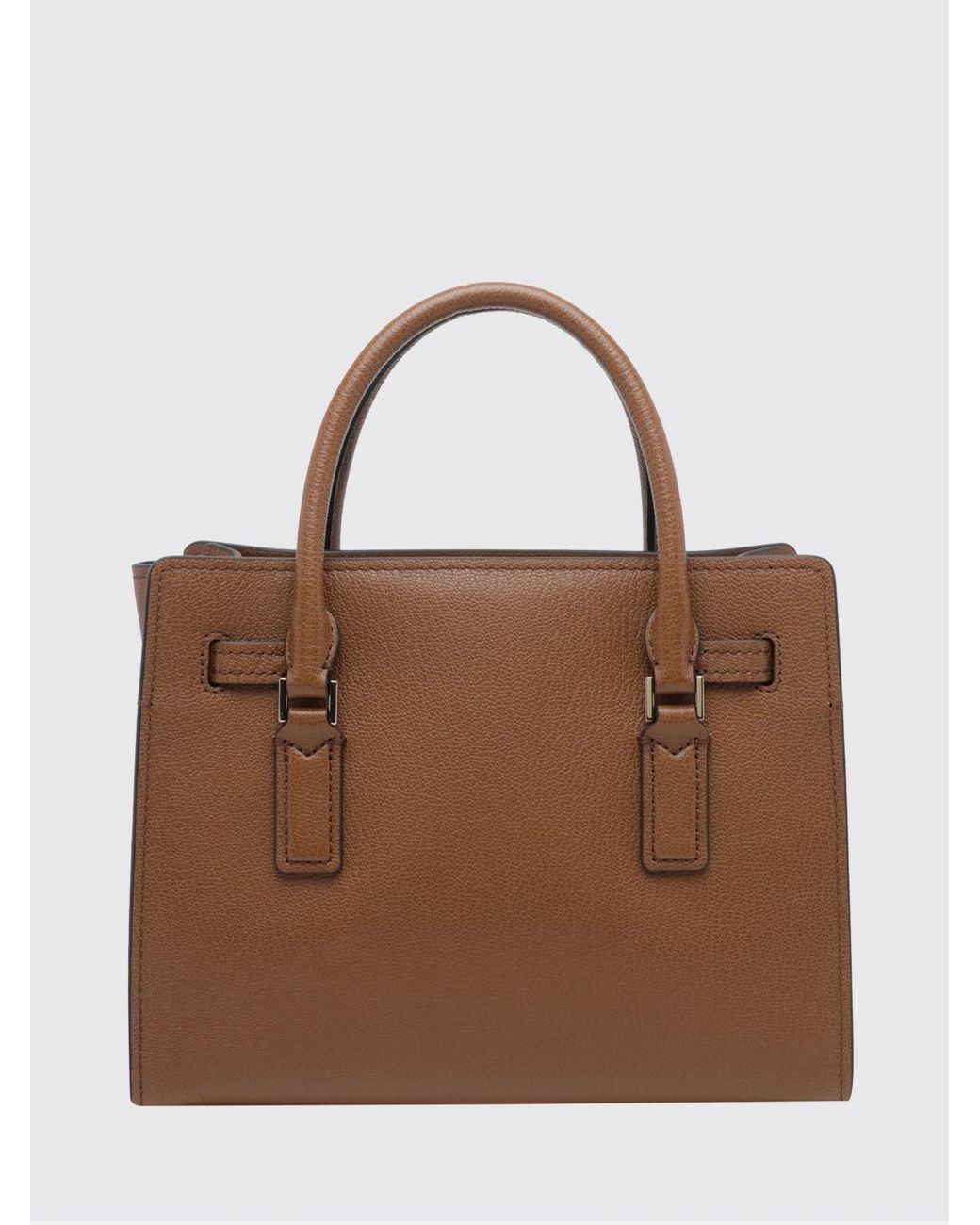 Michael Kors Brown Hamilton Moderne Leather Tote Bag With Double Handle