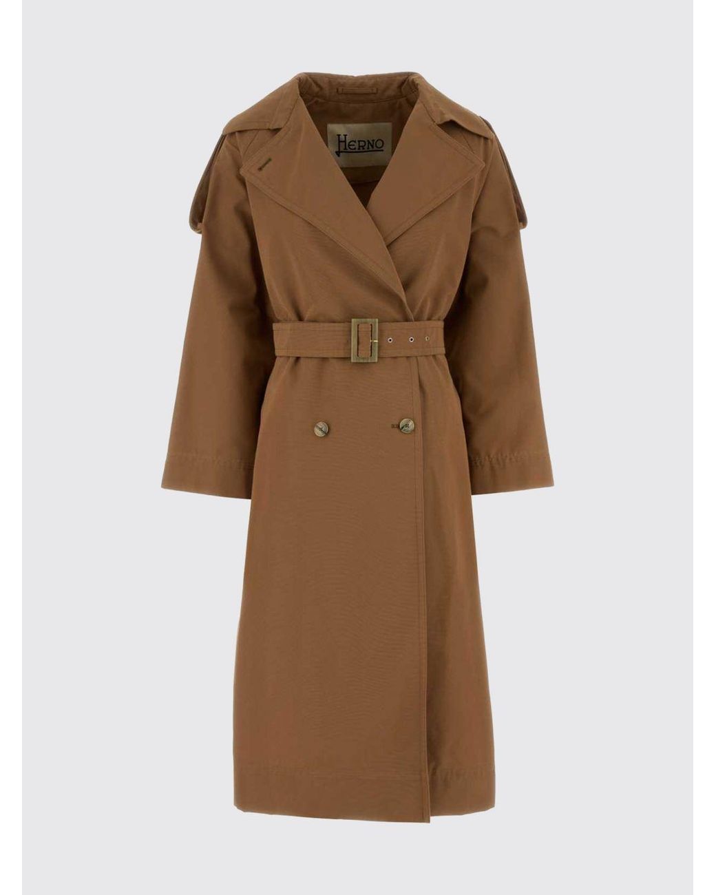 Trench Monopetto Al Ginocchio di Herno in Brown
