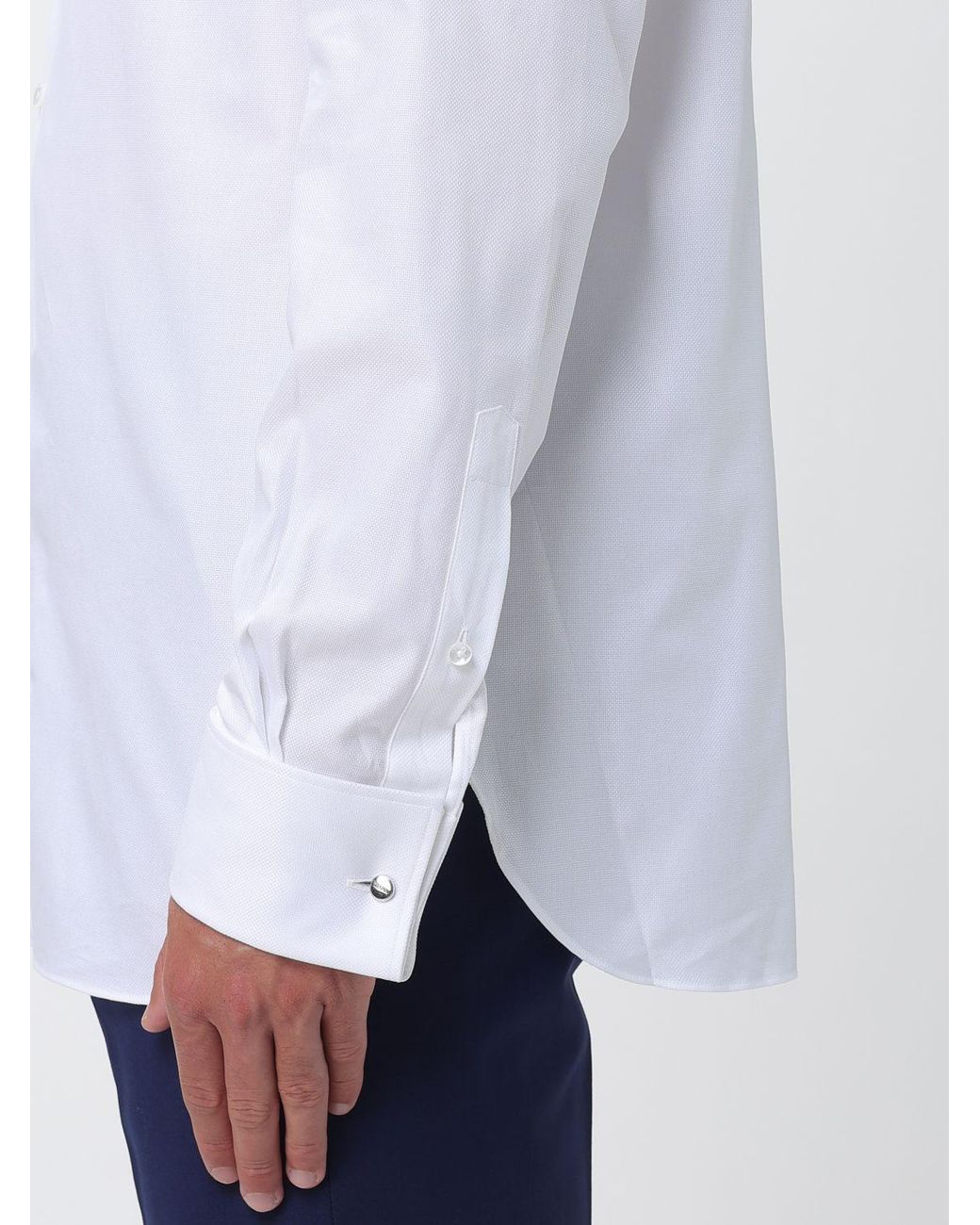 Zegna White Cotton Poplin Classic Shirt for men
