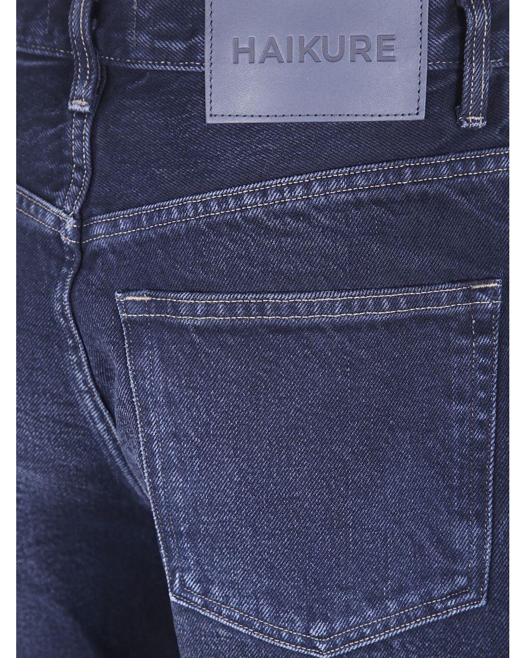 Haikure Blue Bibi Mid-Rise Five-Pocket Baggy Jeans