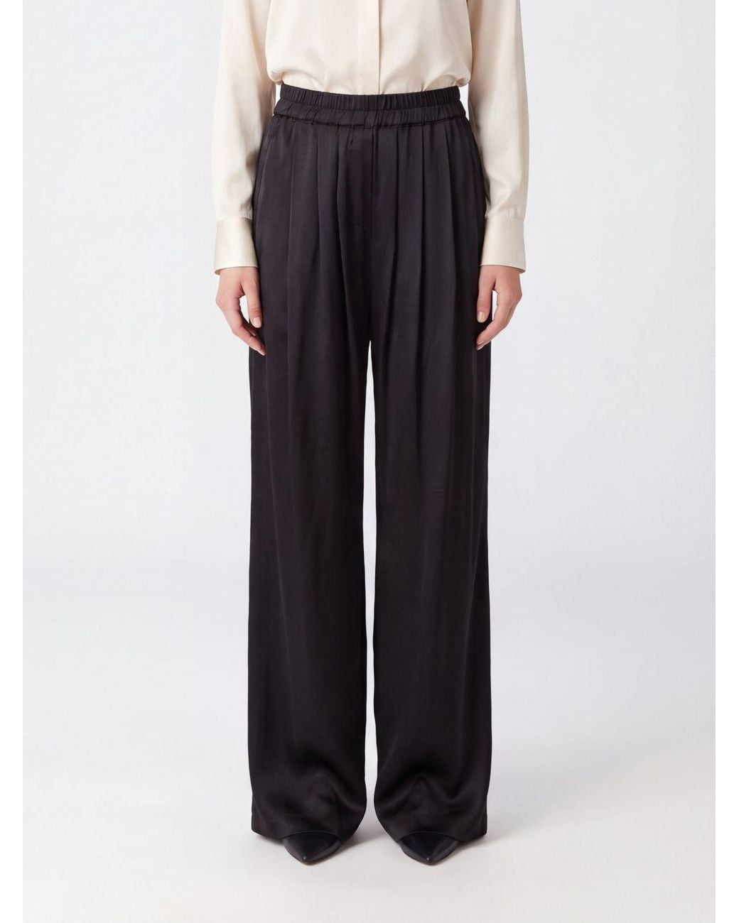 Isabel Marant Blue Nolia High-Waisted Wide-Leg Viscose Palazzo Trousers