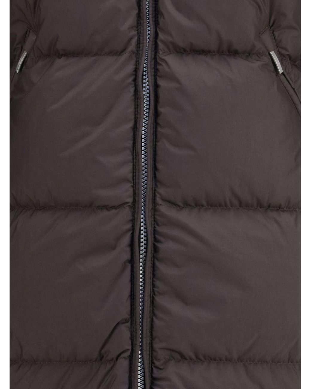 Parajumpers Black Long Quilted Nylon Down Jacket With Hood And Zip Closure