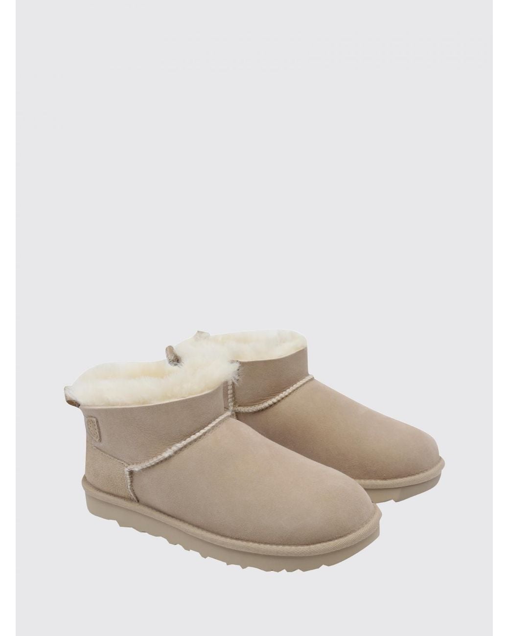 Ugg White Ultra Mini Bailey Bow Suede Boots