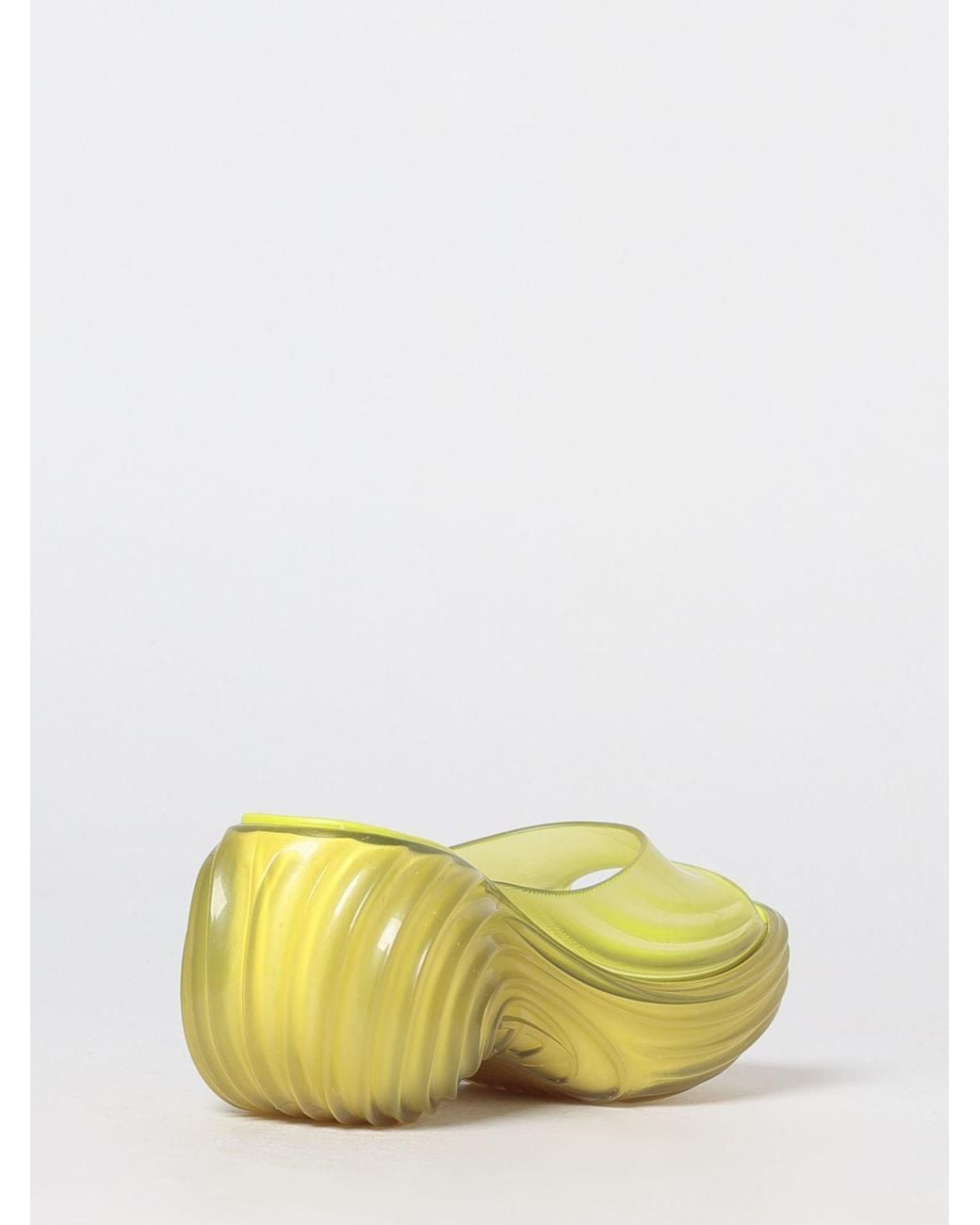 DIESEL Yellow Quantum Pvc Wedge Sandals With Medium Heel