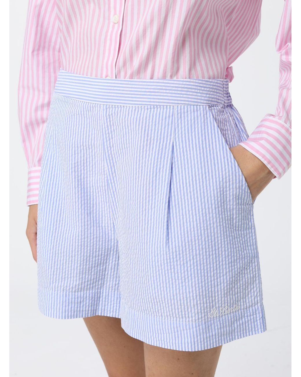 Mc2 Saint Barth White Cotton Shorts