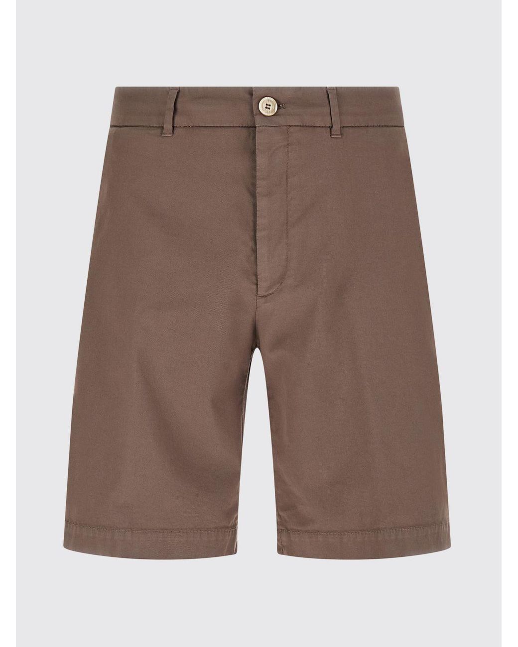 Brunello Cucinelli Gray Cotton Chino Shorts for men