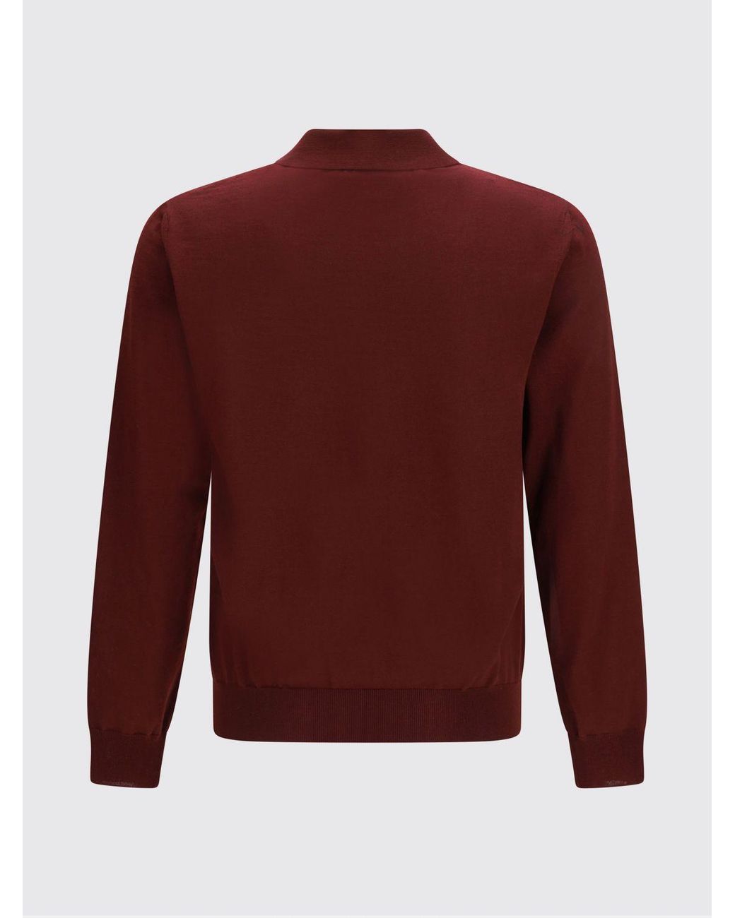 Valentino Purple Merino Wool Knit Polo Shirt for men