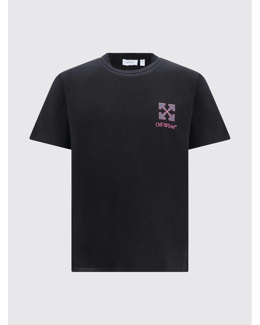 Off-White c/o Virgil Abloh Black Cotton T-Shirt With Contrasting Arrow Logo Print for men
