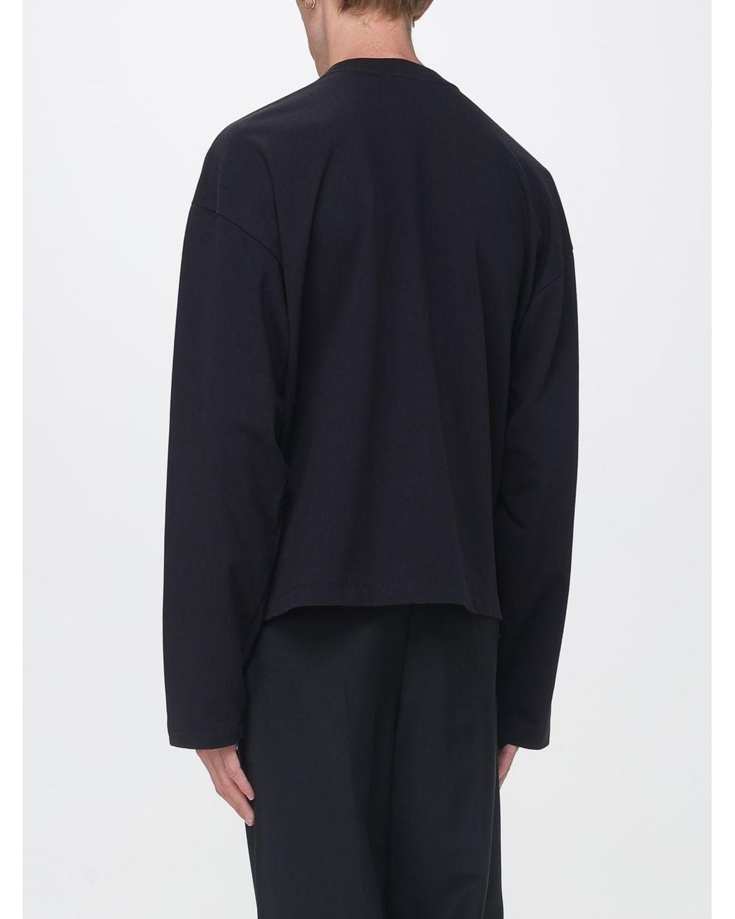 Marni Blue Relaxed Fit Long-Sleeved Cotton T-Shirt for men