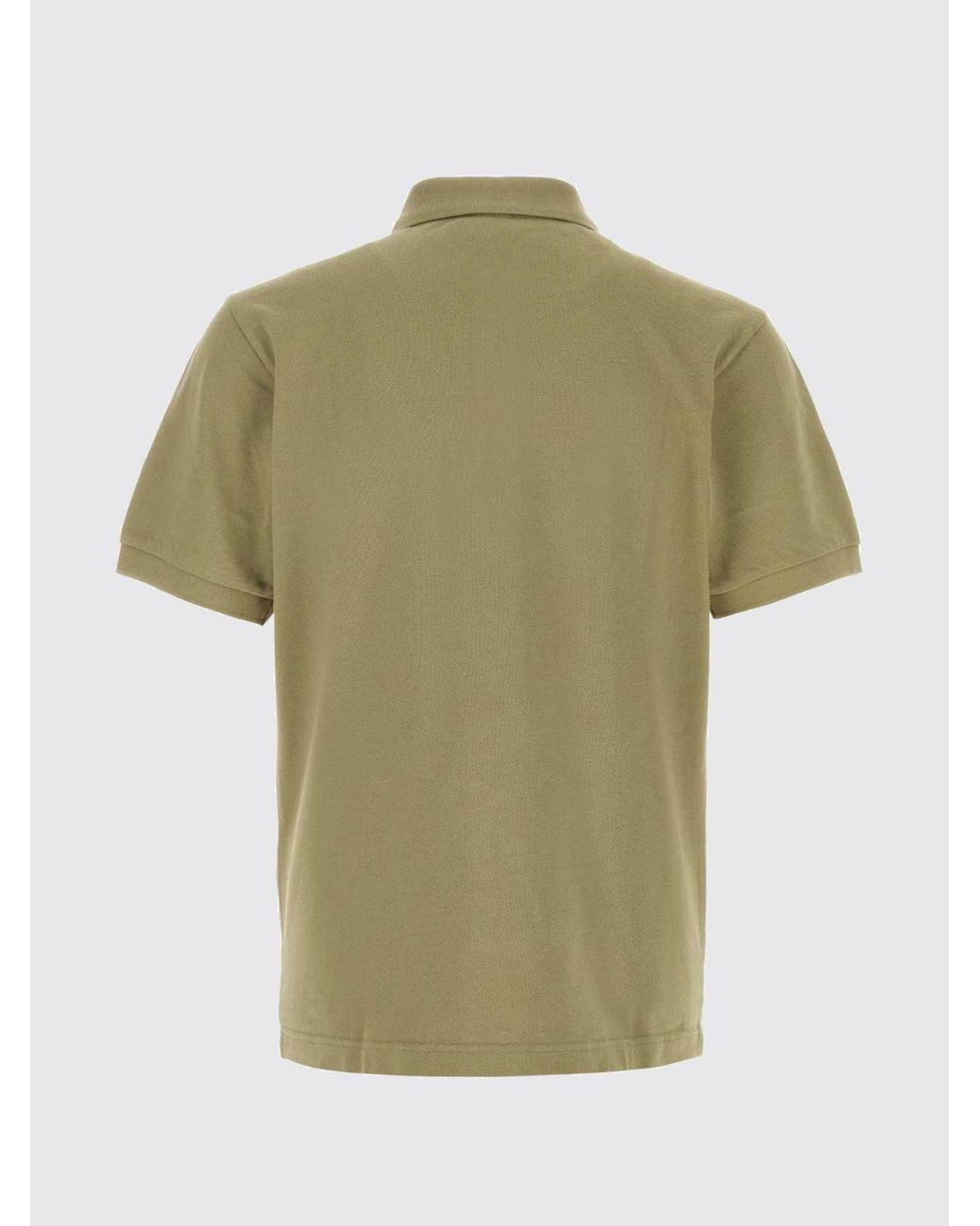 KENZO Green Cotton Polo Shirt With Contrasting Embroidered Logo for men