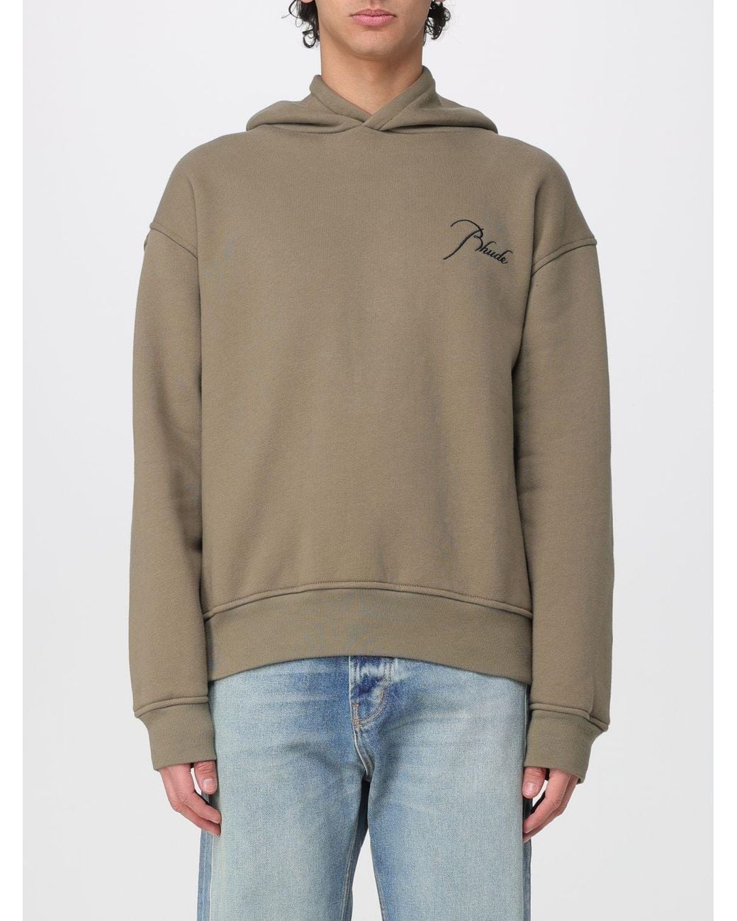 Rhude Natural Cotton Hoodie for men