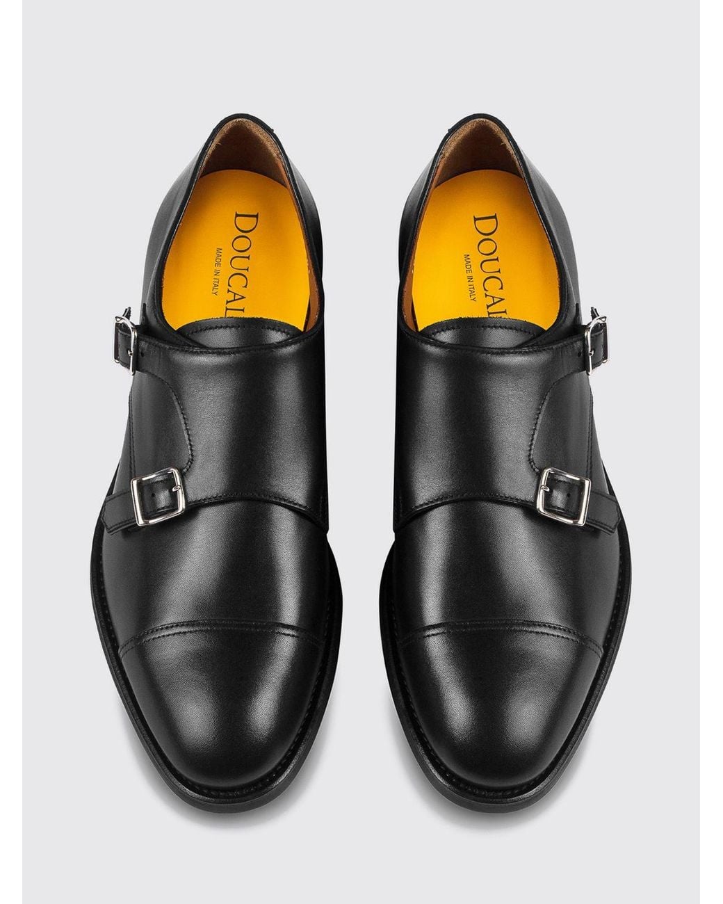 Doucal's White Double Monk Strap Dress Shoes for men