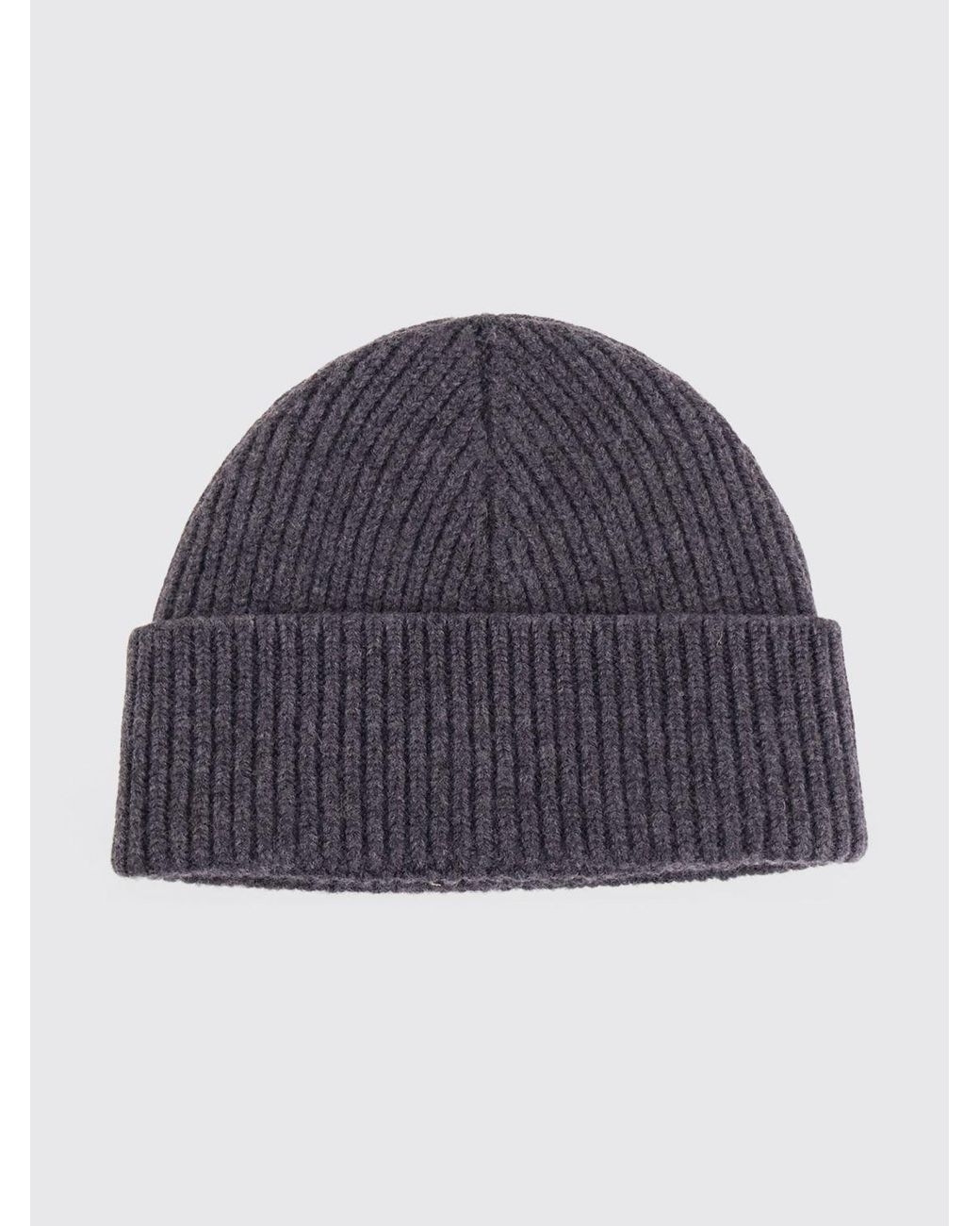 AMI Blue Ribbed Wool Hat for men
