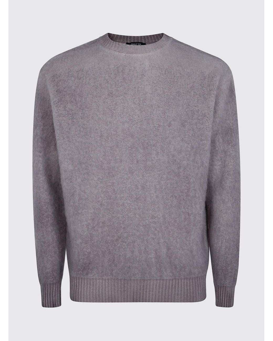 Avant Toi Gray Slim Fit Merino Wool And Alpaca Crewneck Jumper for men