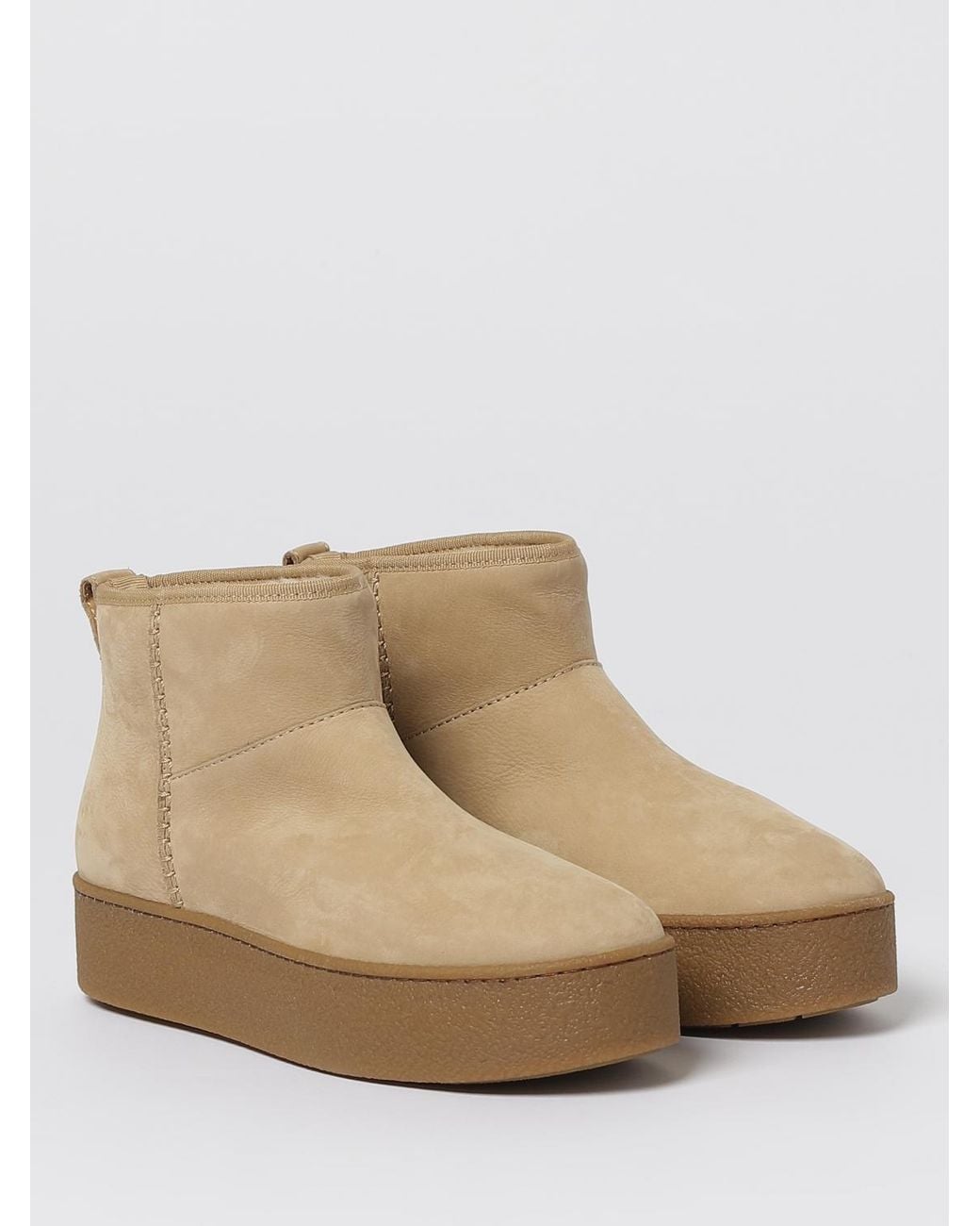Hogan Natural Flat Ankle Boots