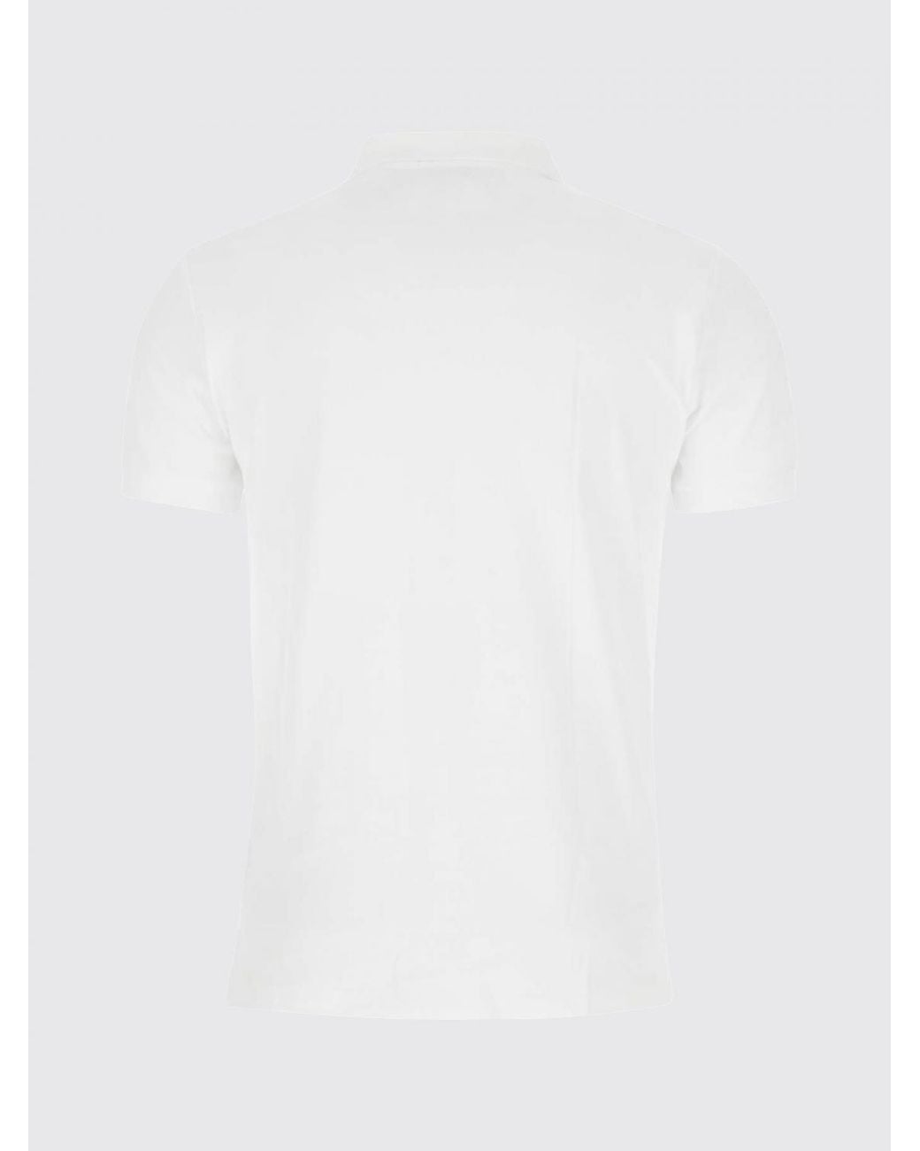 Polo Ralph Lauren White Short-Sleeve Cotton Polo With Contrast Pony Logo for men