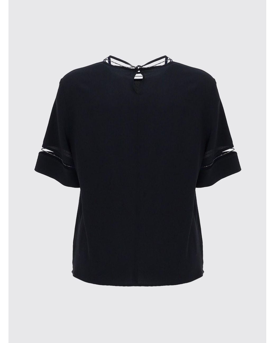 Fabiana Filippi Black Crêpe De Chine Blouse