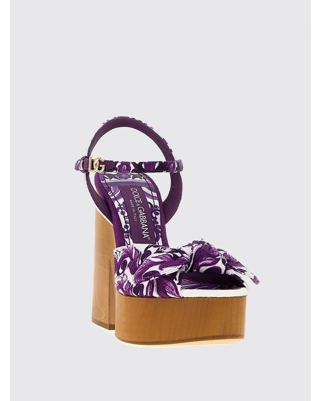 Dolce & Gabbana Purple Flache Sandalen Damen
