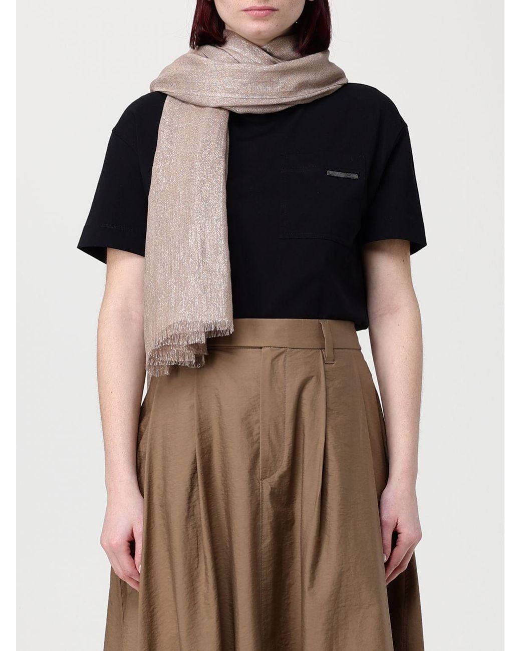 Brunello Cucinelli Natural Cashmere Scarf