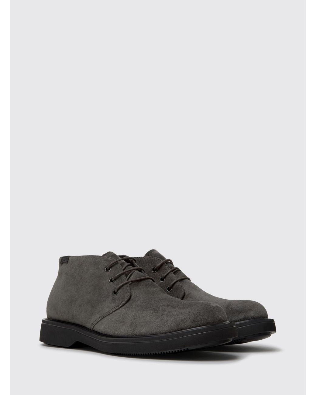 Camper Gray Norman Suede Chukka Boots With Ultralight Xl Extralight Sole for men