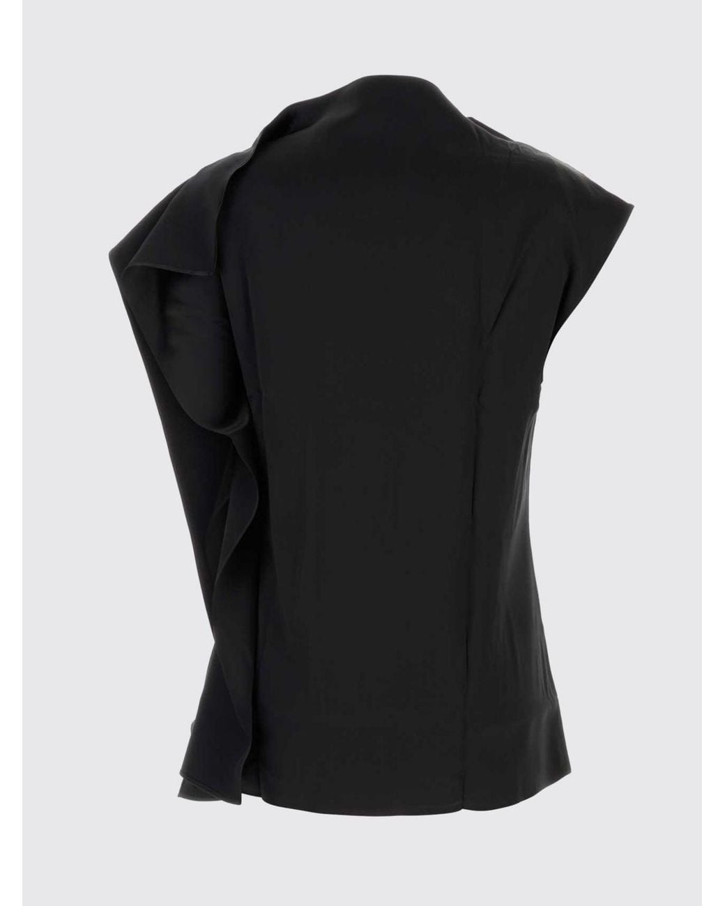 Sportmax Black One-Shoulder Top