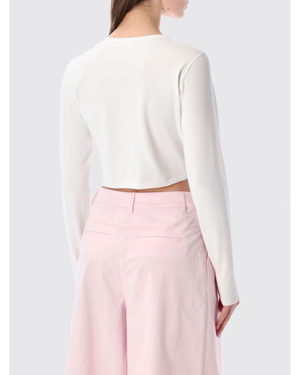 THE GARMENT Pink Cropped Stretch Viscose Blend Top