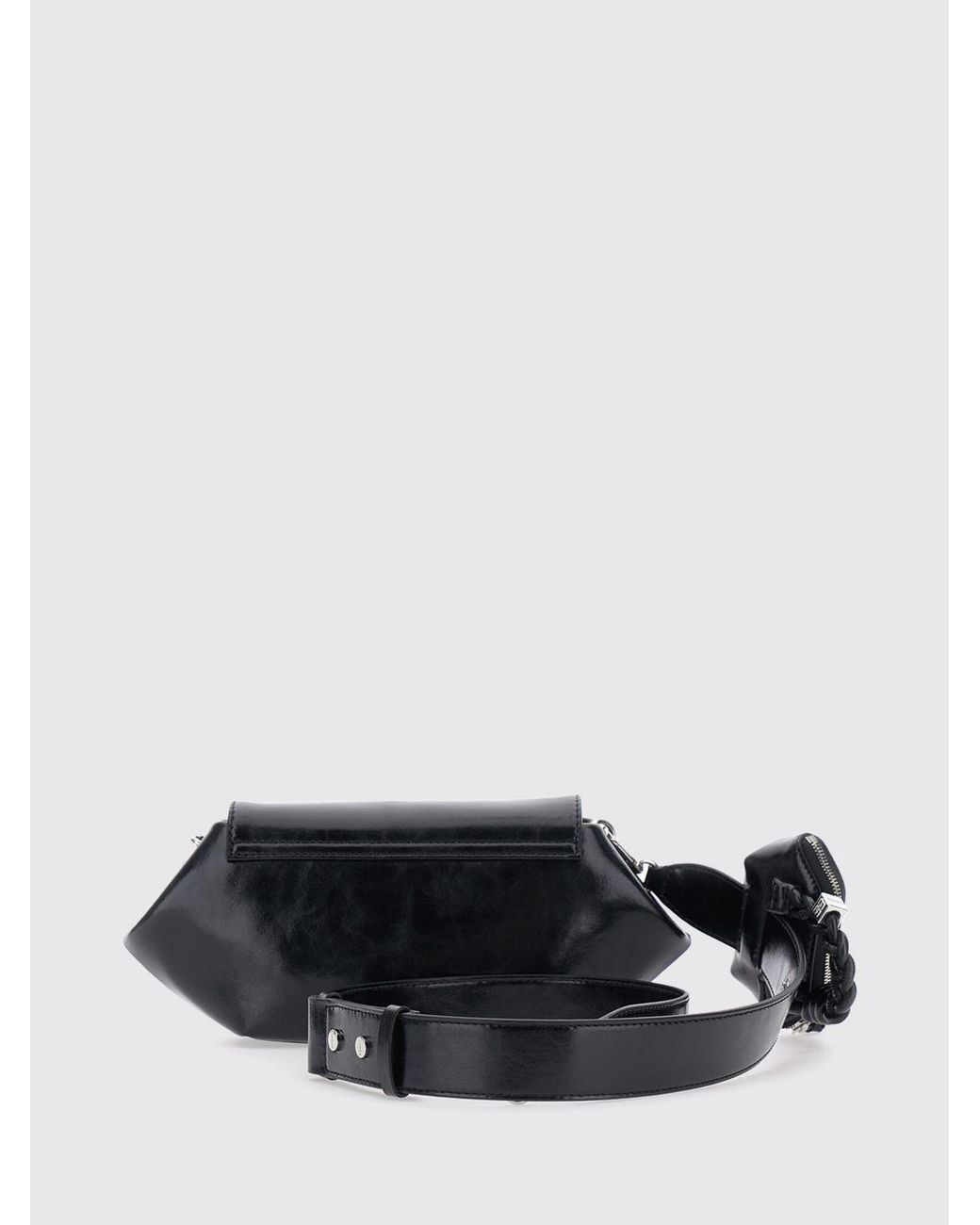 Ganni Black Bou Bag East/West Recycled Materials Crossbody Bag With Butterfly Logo