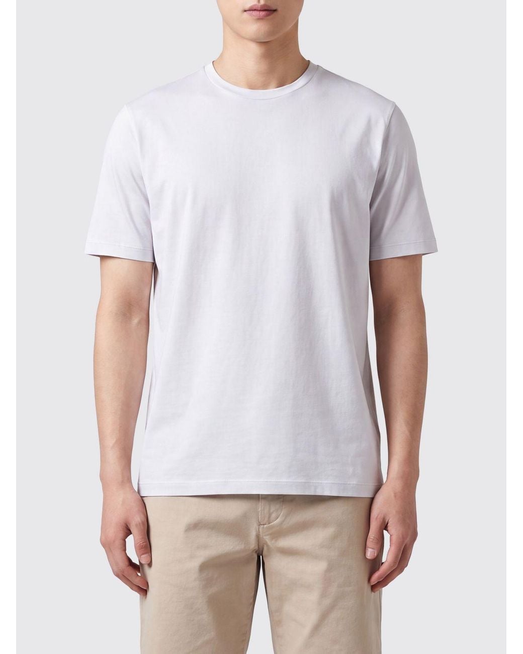 Herno Basic Baumwoll-T-Shirt in White für Herren
