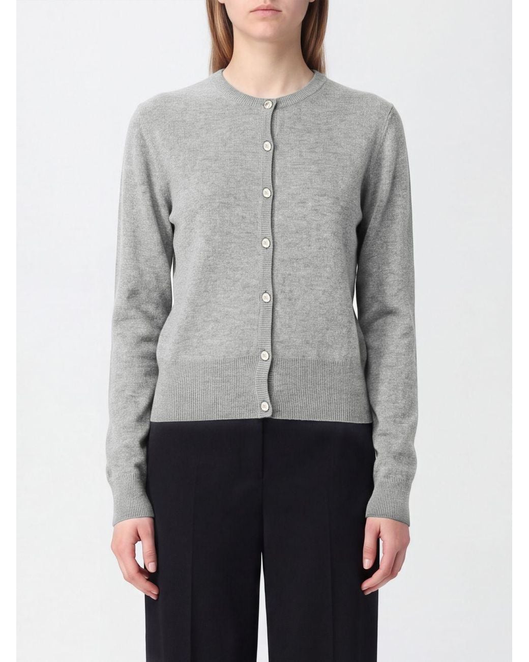 Dolce & Gabbana Gray Dolce &Amp Gabbana Crewneck Cardigan