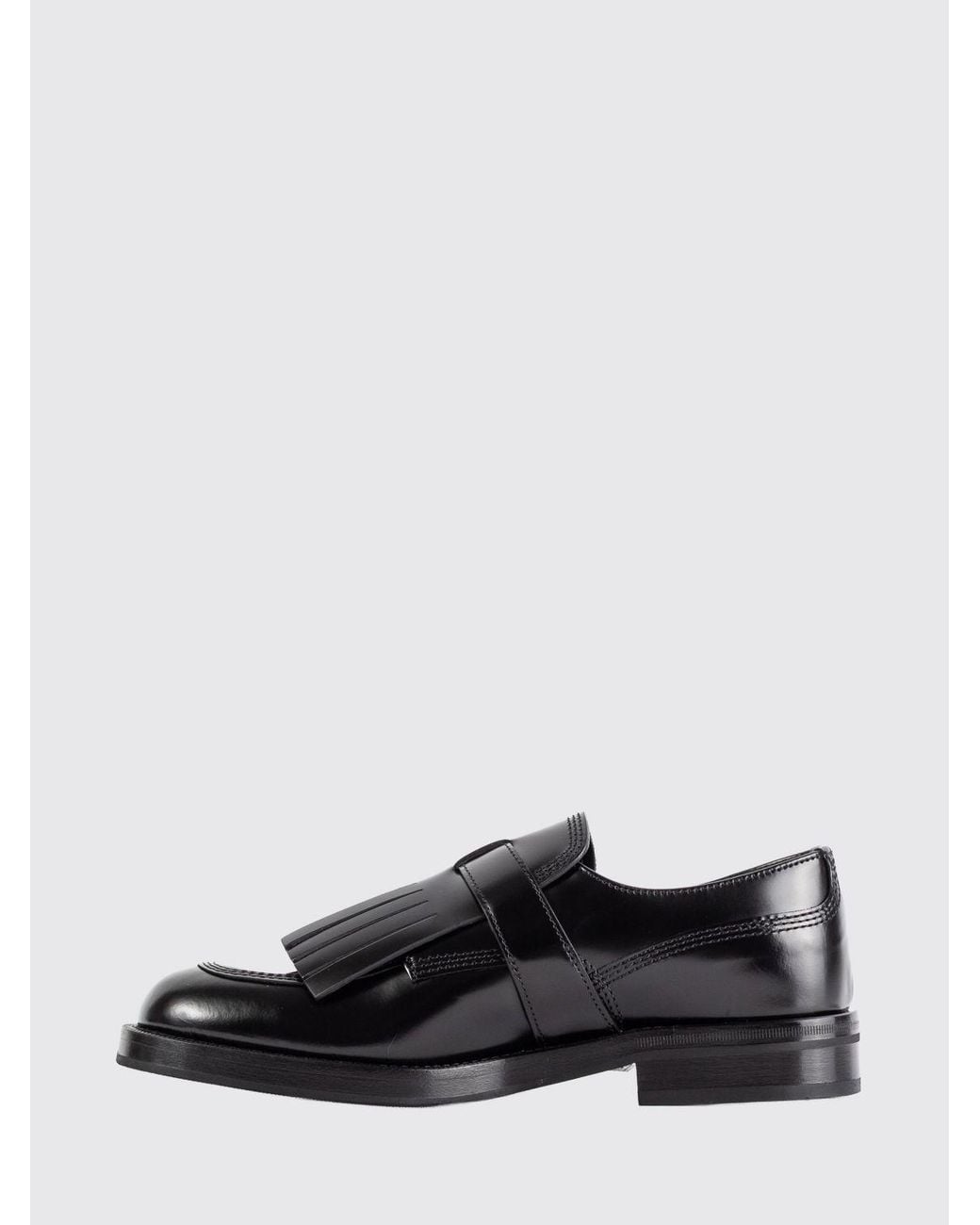 Church's White Brushed Calfskin Monk Strap Shoes With Fringes And Round Toe