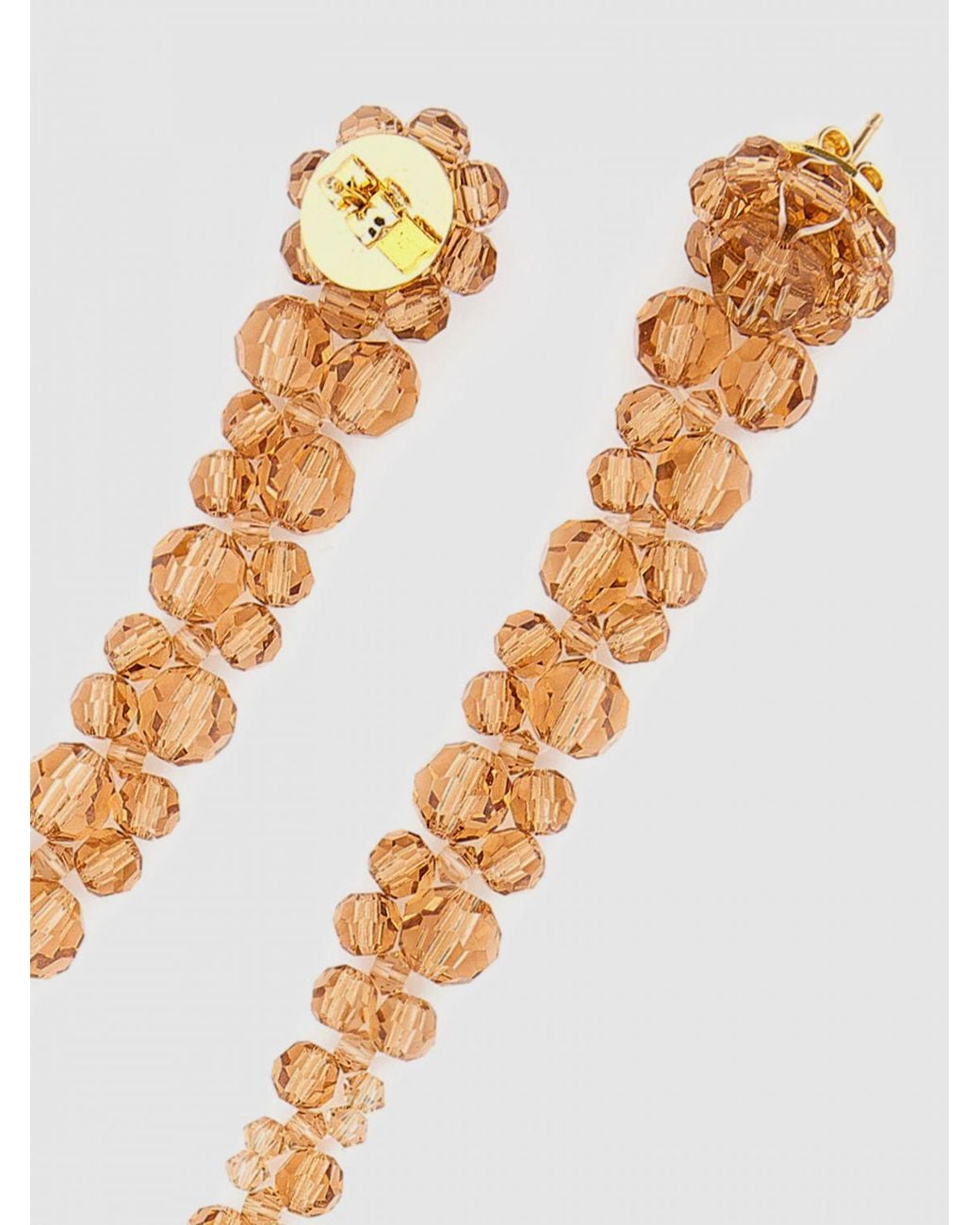 Simone Rocha White Beaded Dangle Earrings