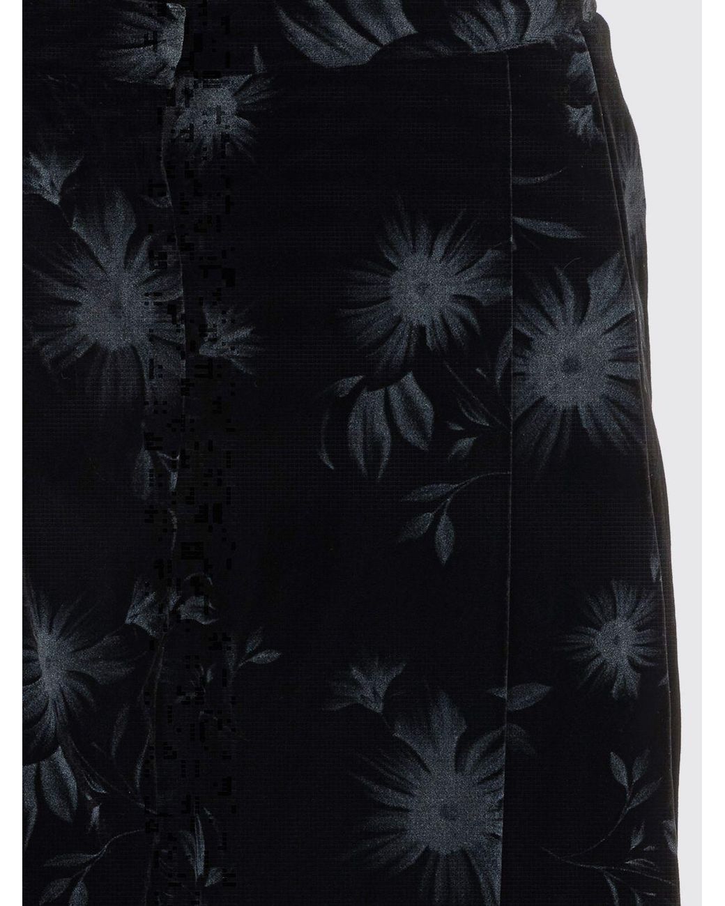 Pinko Black Floral Print Straight Trousers