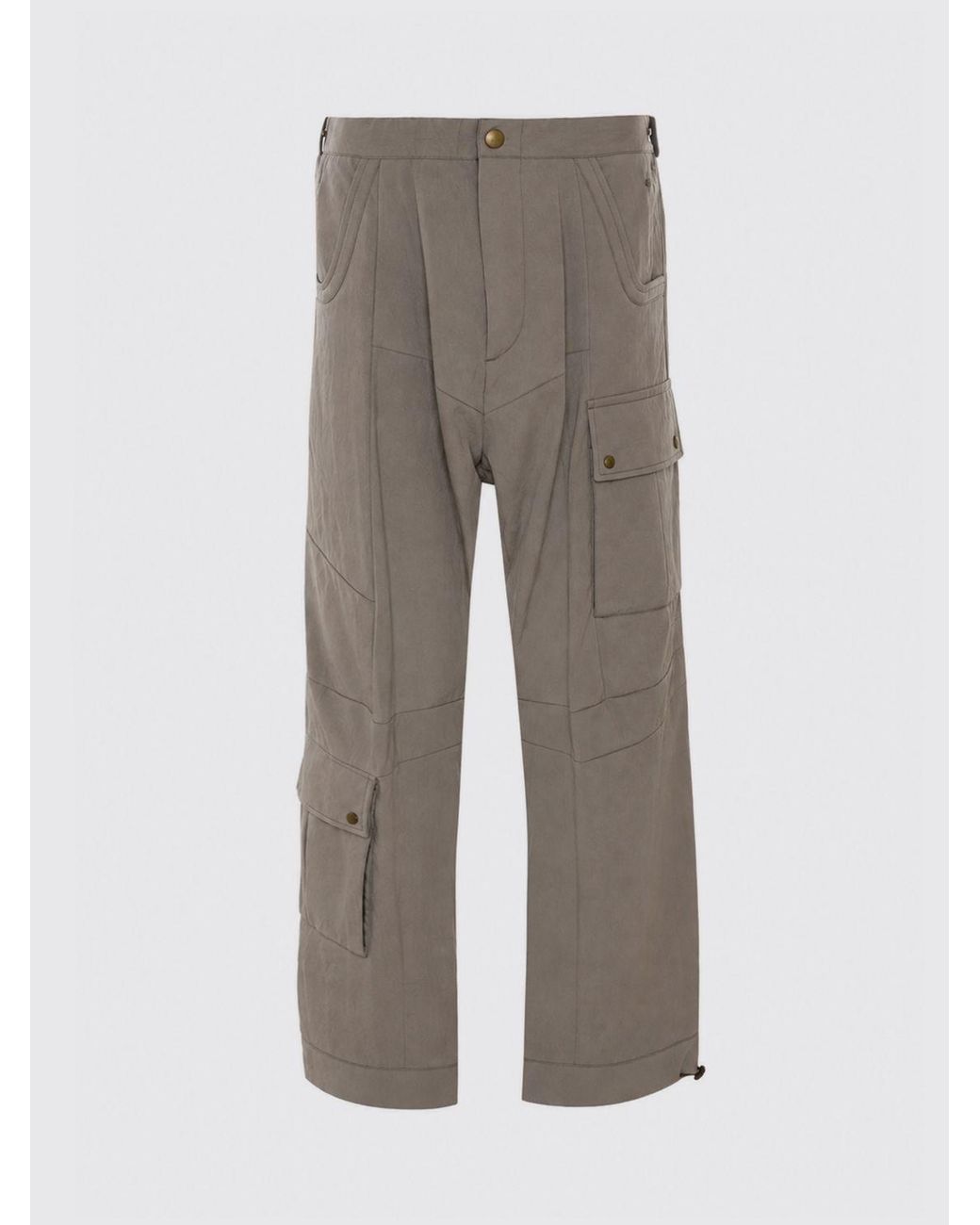 Vivienne Westwood Gray Wide-Leg Cotton Cargo Trousers With Embroidered Orb Logo for men
