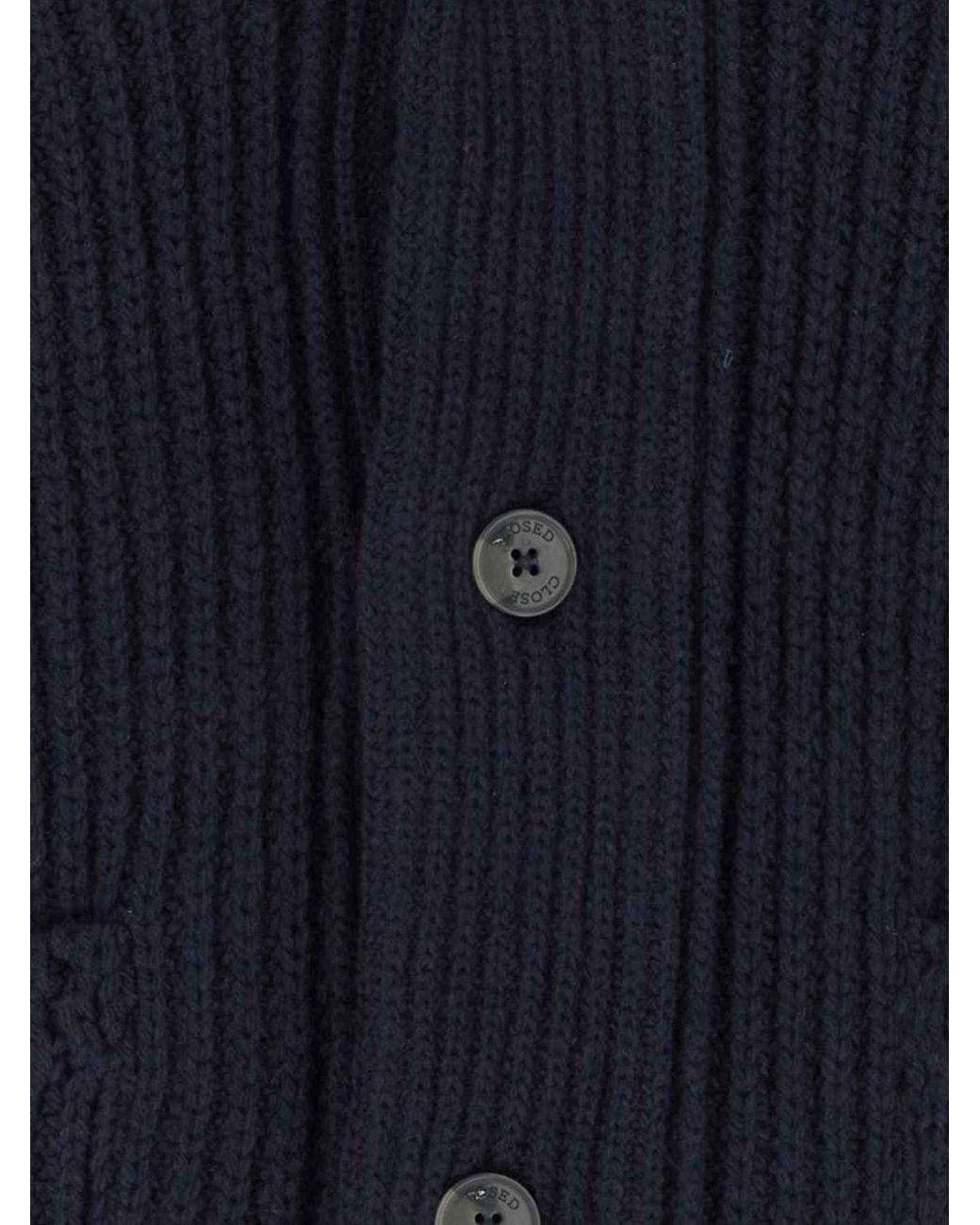 Closed Blue Shawl Collar Cardigan for men