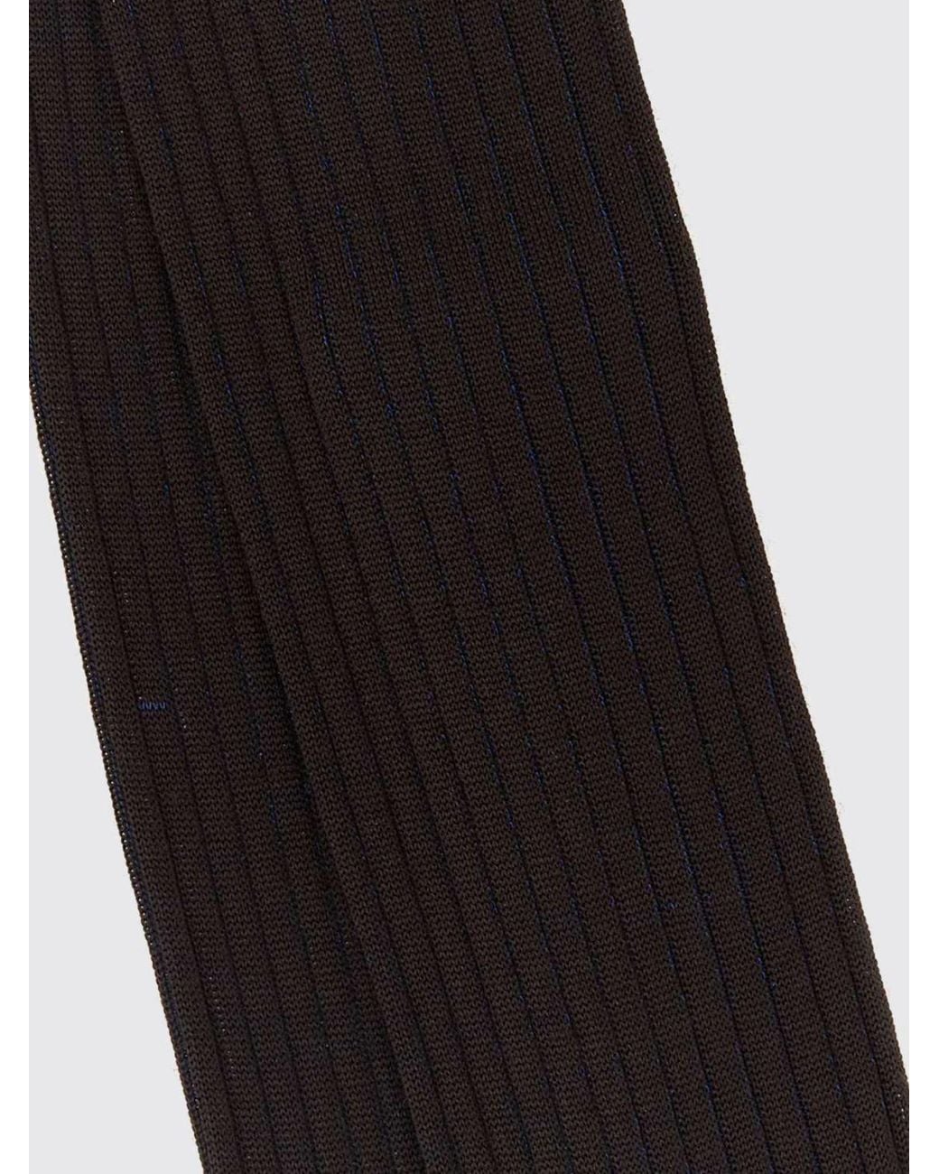 Gallo Black High Ribbed Socks for men