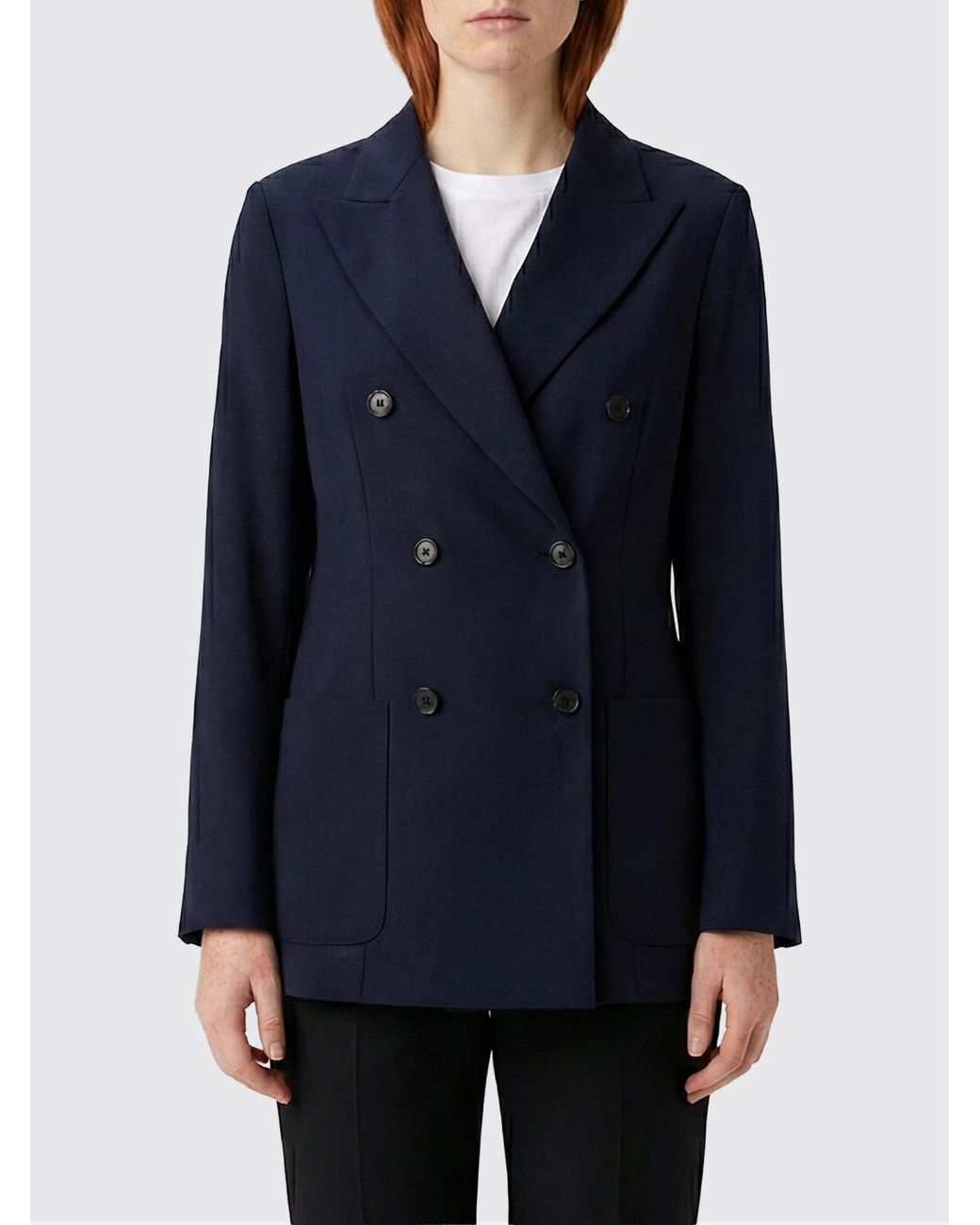 Barena Blue Virgin Wool Double Breasted Blazer