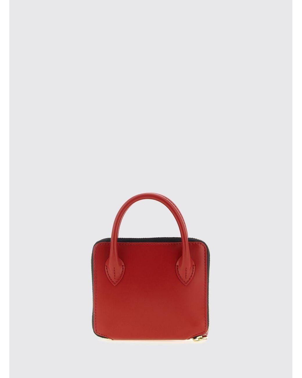 Comme des Garçons Red Smooth Leather Zip-Around Wallet