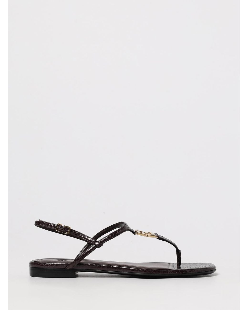 Fendi Purple Ffold Python Print Leather Sandals