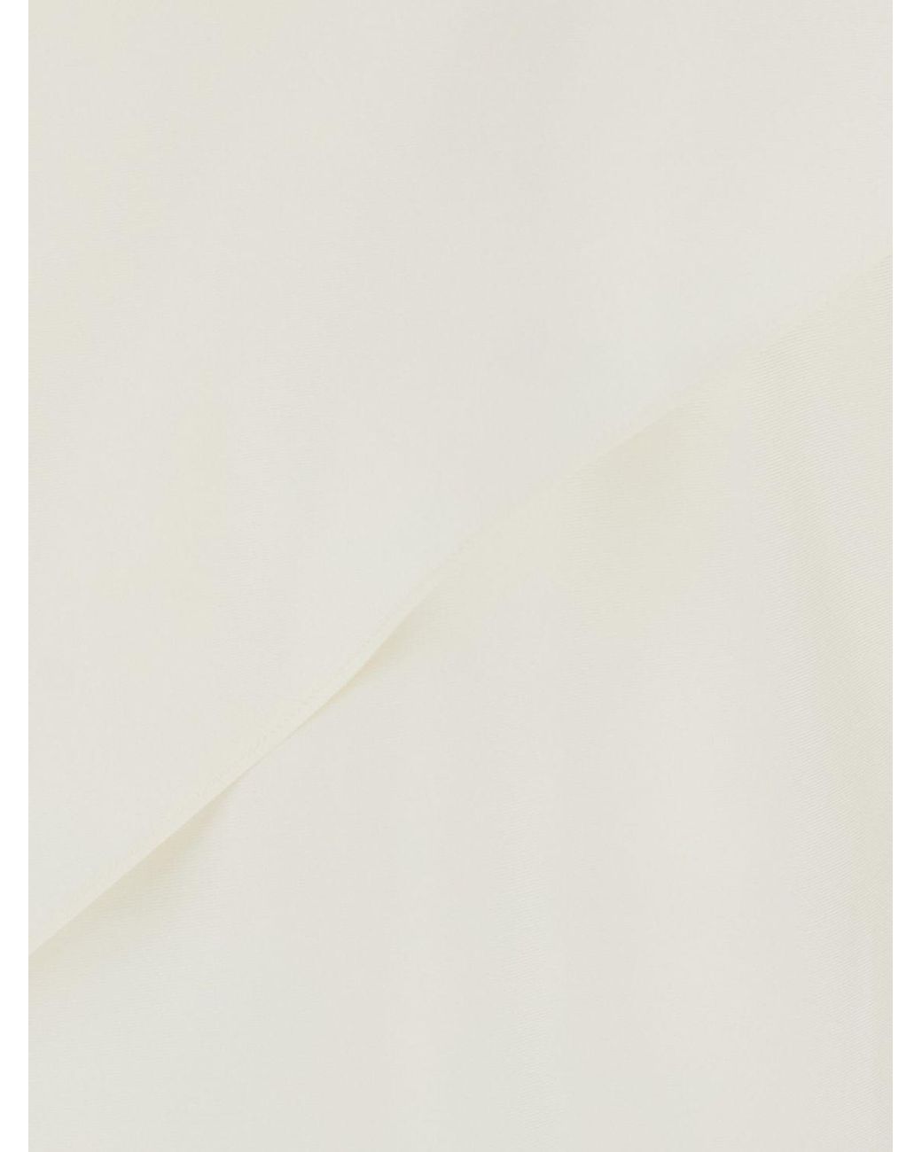 Rohe White Asymmetrical Pure Silk Blouse With High Neck And Long Sleeves