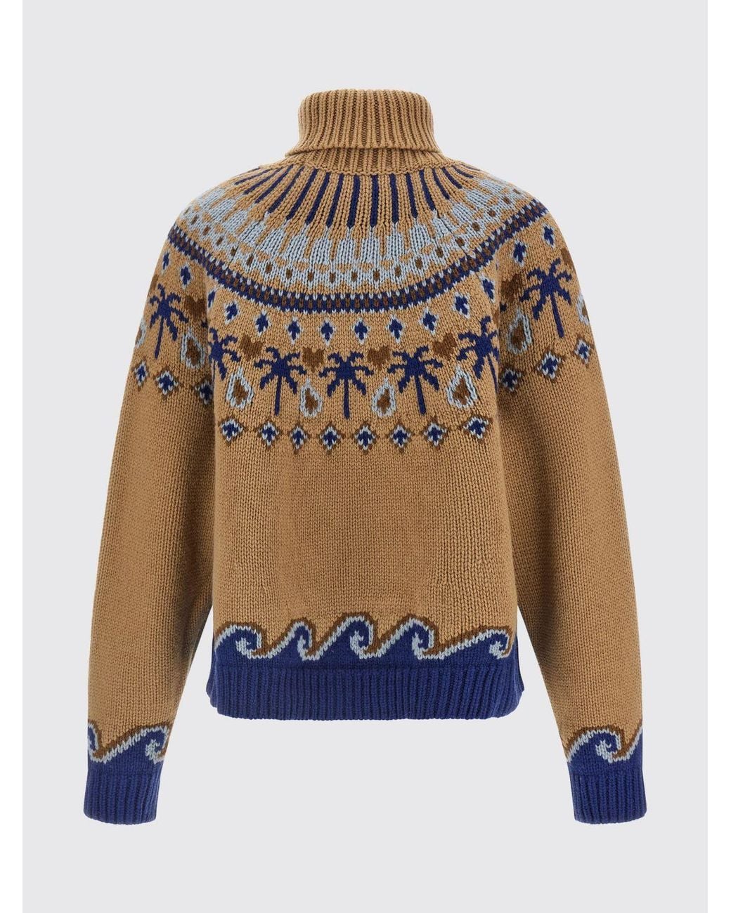Alanui Blue Turtleneck Sweater
