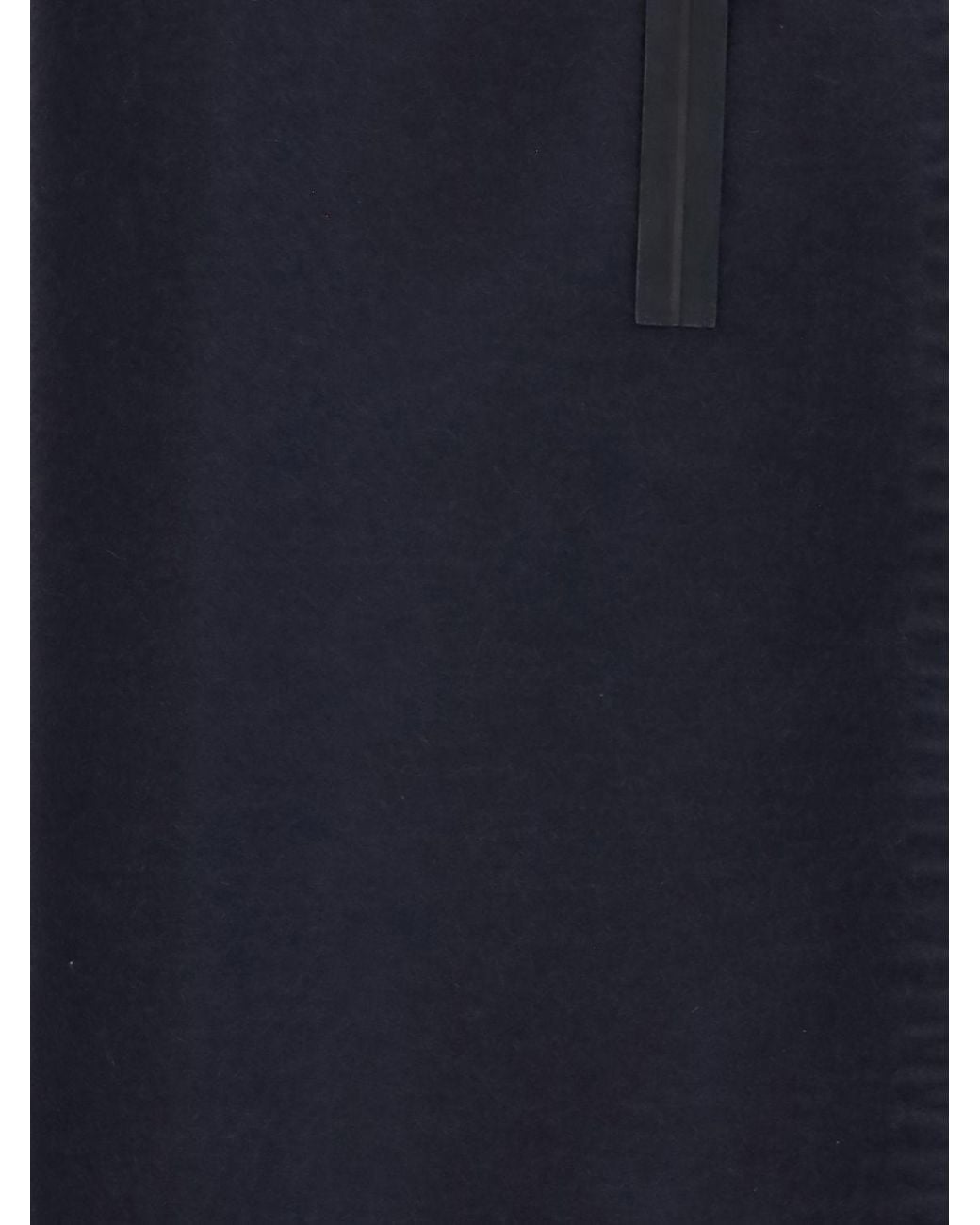 Zegna Blue Rectangular 100% Cashmere Scarf With Fringed Hem And Logo for men