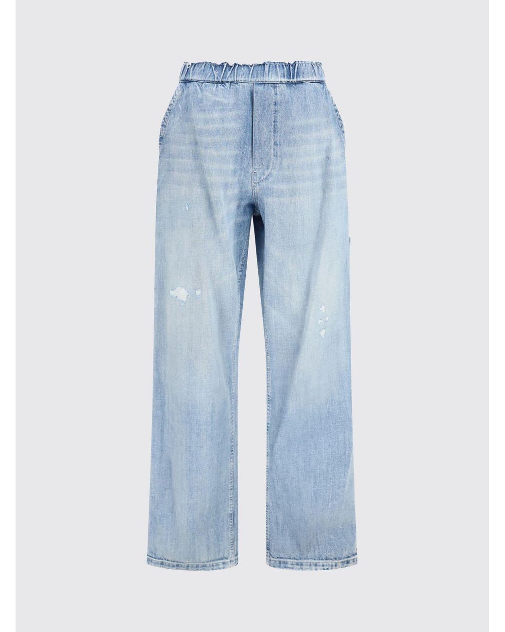 MM6 by Maison Margiela Blue High-Waisted Wide Leg Jeans