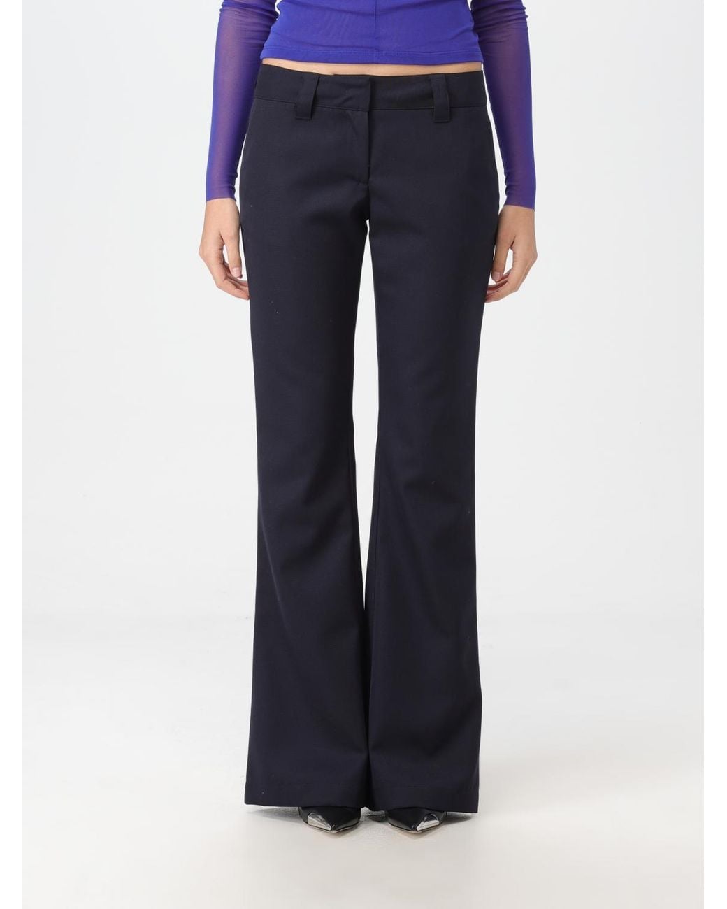 Palm Angels Blue Trousers