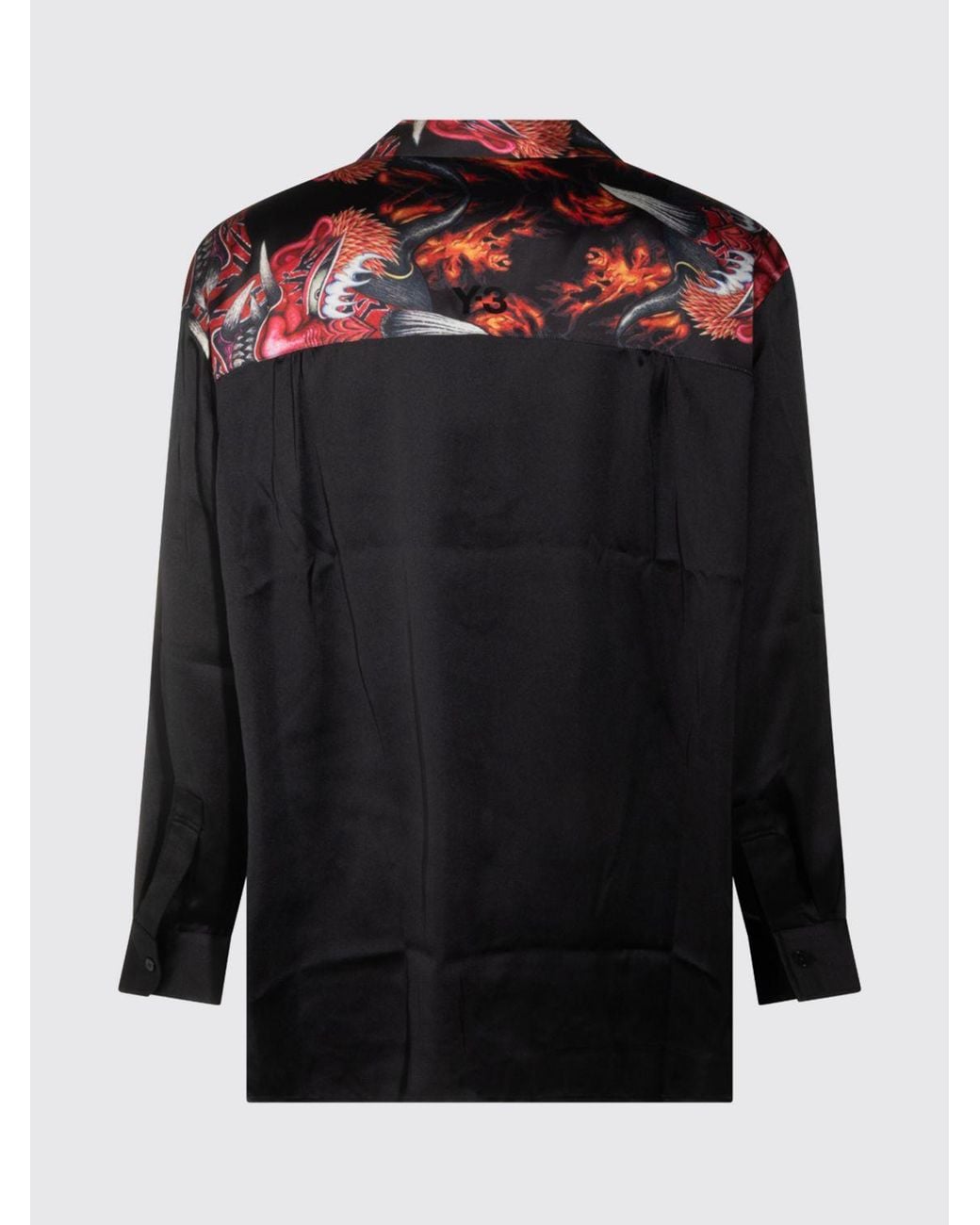 Y-3 Red Long-Sleeved Graphic Print Shirt for men