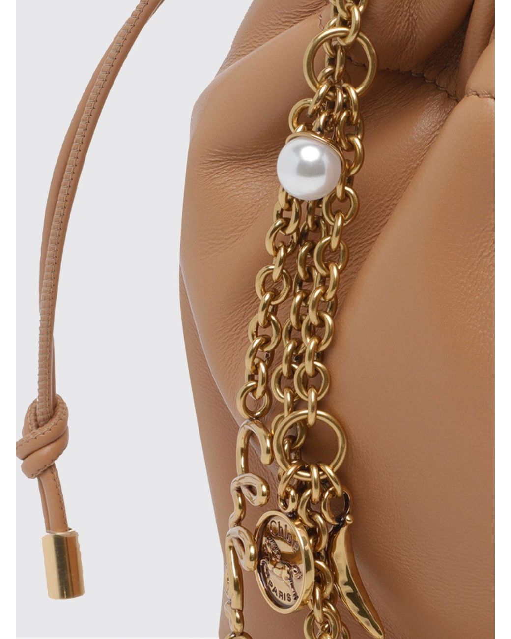 Chloé Natural Chlo&Eacute Icons Mini Nappaleder-Beuteltasche