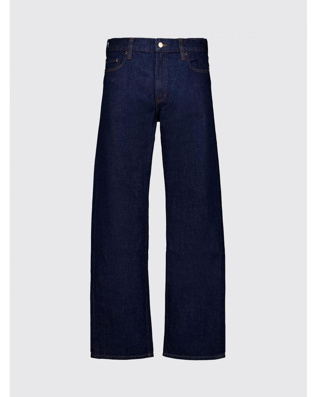 Casablanca Blue Distressed Straight-Fit Cotton Denim Jeans for men